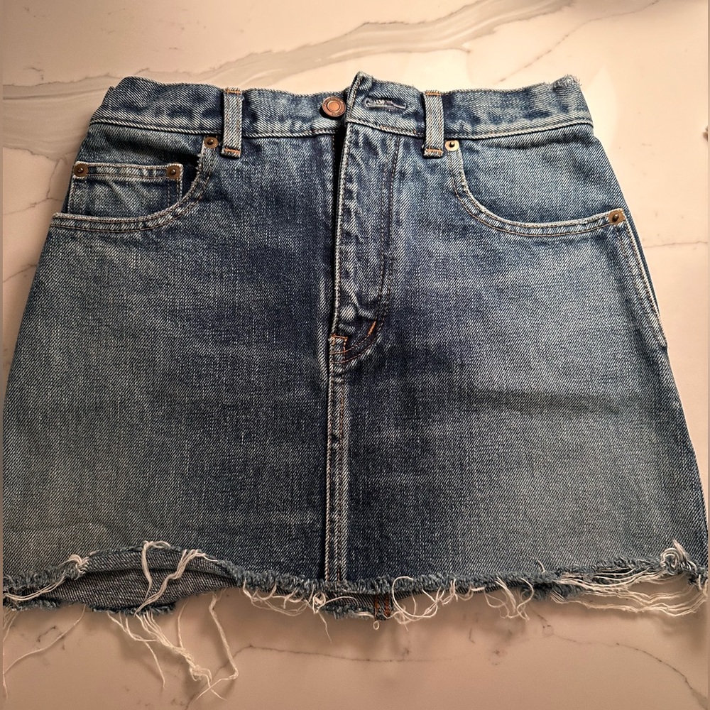 Saint Laurent - Authenticated denim skirt Size XS